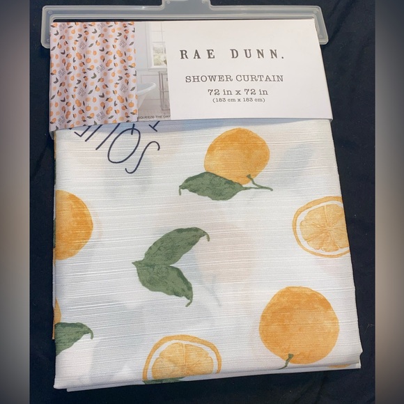 🍊RAE DUNN citrus fabric shower curtain, Blessed design, NWT, original packaging - Picture 6 of 15